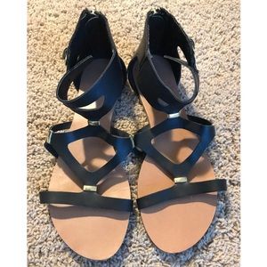 Black Gladiator Sandals